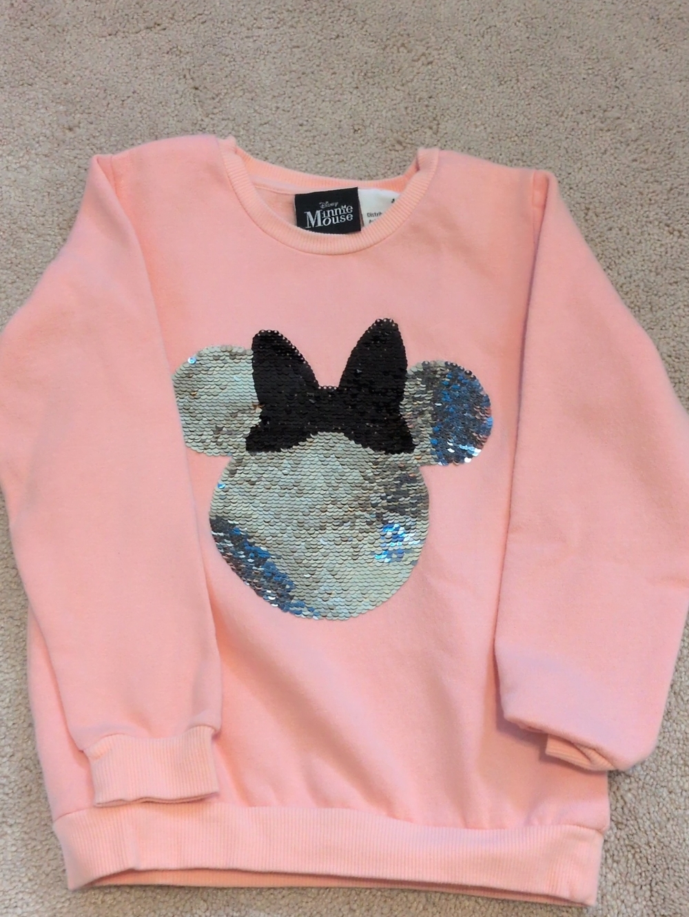 Minnie Mouse Pink Sequin Reversible Graphic Sweatshirt